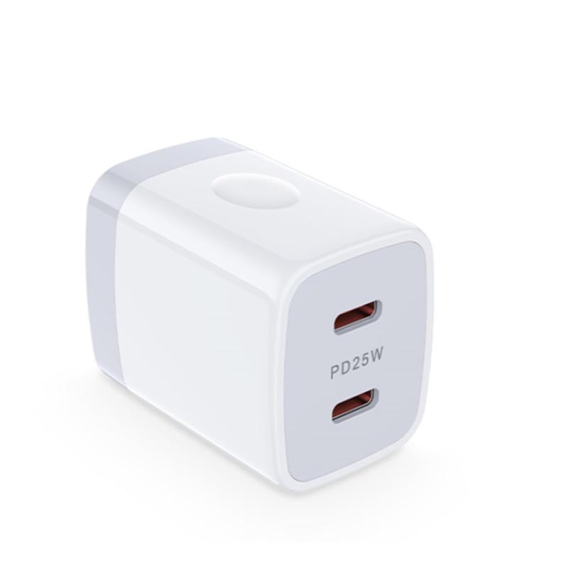 USB コンセント 急速充電 (25W/PD3.0*2/PSE済/PPS対応) USB-C 急速充電 iPhone 充電器 Type-C 充電器 スマホ充電器 アイフォン iPhone/iPad/AirPods その他USB-C機器対応 (ホワイト)