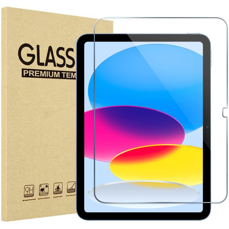 ProCase iPad 10世代 フィルム 10.9インチ 2022 全面吸着タイプ 硬度9H クリア強化ガラス 画面保護フィルム 貼る工具付き (1枚)