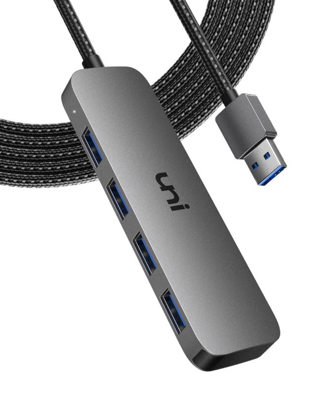USB 延長ケーブル USB3.0 4IN1 Hub 延長 【1.2M コンパクト・軽量設計】uniAccessories ハブ 5Gbps高速転送 キーボードとマウス、PC、MacBook Air、Mac Pro、iMac、Surface Pro、フラッシュドライブ、モバイルHDDに