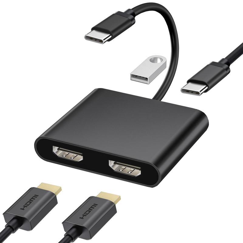 USB C HDMI ϊA_v^ fA HDMI 2ʏo 4-in-1 HDMI USB ϊfBXvC|[gy24K HDMI+USB3.0+PDz}`fBXvCA_v^ Type-C fA HDMI g Typec HDMI nu 3 HDMI z