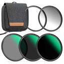 K&F Concept 82mm 磁気アダプターリング+GND8+ND8+ND64+ND1000 5点セット NDフィルター ハーフNDフィルター 磁気吸着 装...
