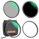 K&F Concept 55mm マグネット式ND1000+CPLフィルター+MCUVフィルターセット 磁気吸着 装着便利 AGC光学ガラス 高透過率 低い反射...