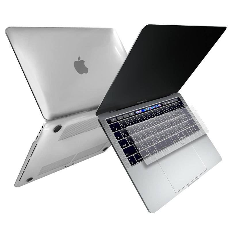 MS factory MacBook Pro 13 2019 2018 用 ケース カバー ＋ 日本語 キーボードカバー マックブックプロ 13インチ ハードケース タッチバー 搭載 Pro13 A2159 A1989 A1706 2017 2016 クリスタル クリア 透明 RMC series