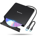 【2025革新型・高速USB3.0対応】 CD DVDドライブ 外付け...(3)