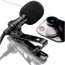 Lavalier Lapelマイクロフォン - システムに簡単なクリップ付き - 録音に最適Youtube Vlogインタビュー/Podcast - iPhon...