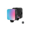 Digitalfoto 撮影用ライト W64RGB カメラライト 小型 LEDビデオライト 360°フルカラー 三脚 コールドシュー装着可 取り付けホルダー付き ビデオ会議 国内正規品