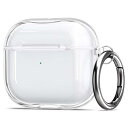 Airpods 第3世代 ケース AirPods 3 ケース 透明 クリア ワイヤレス充電 対応 リング カラビナ付き スリム 軽量 耐衝撃 すり傷防止 ウルトラ・ハイブリッド ASD01981 (クリスタル・クリア)(2)