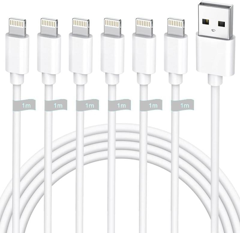 iphone 充電ケーブル 純正急速【6本セット1M*6】ライトニングケーブル mfi 充電コード lightning ケーブル あいふぉん アイフォン充電ケーブル 人気 超高耐久 iPhone 14/13/13 Pro/12/11/X/8/8plus各
