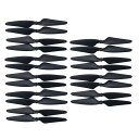 20pcs プロペラ Hubsan H501s H501A H501C H501M H501S W H501S pro MJX B3 BUGS 3 B3H BUGS 3H F17 F100 に適応 四軸航空機パドル スペアパーツ 無人機プロペラ 黒い