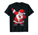 Dabbing Santa Claus Christmas Boys Men Funny Xmas Dab Dance Tシャツ(3)
