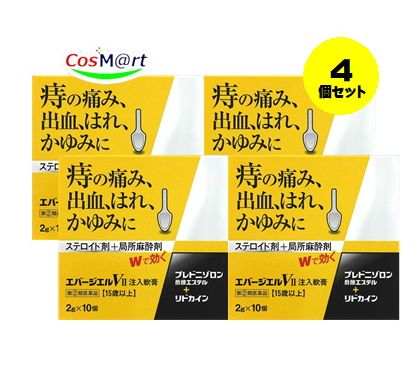 【4個セット】 【定形外郵便にて発送】 【指定第2類医薬品】 エバージエルVII注入軟膏 2g×10個 (4987307240871-4)