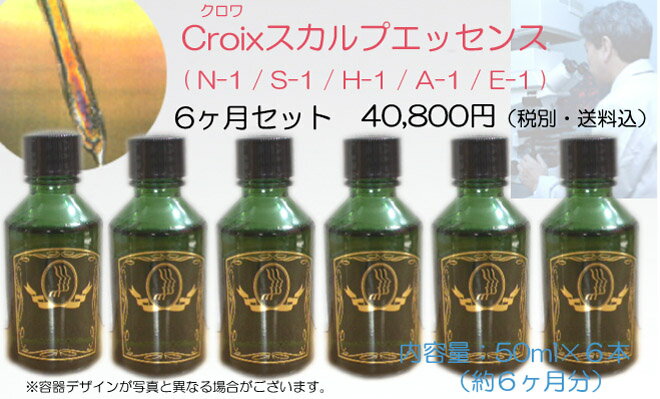 Croixスカルプエッセンス 6か月分セット50ml×6本/Croix解析サービス、サロン クリニックで自分の毛髪解析を受けた方用タイプ別スカルプエッセンス！自分のタイプに合わせてお選びください！頭皮マッサージ等の施術用スカルプエッセンス【サロン専売品】