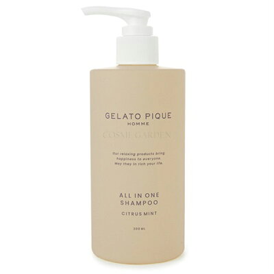 【 GELATO PIQUE HOMME 】【 ジェラートピケオム 】ナチュラルオールインワンシャンプー 300mL< ヘアケア >< シャンプー >< モチモチ泡 ><スッキリ洗い上げ >< オールインワン >< シトラスミントの香り >