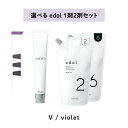 【 選べる 1剤 2剤 セット 】 エドル shade color V / violet edol ルベル LebeL 80g オキシ 2% 6% AC1%