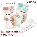 LYSD'OR LYSDOR リスドール 選べるネイルシール2種類×ネイルライトセット ネイルシール 2回分 UV&LEDライト 生ジェルシール セルフネイル ジェルネイル セミキュアジェルネイル 夏ネイル マニキュア 貼るだけ 簡単 時短ネイル UVライト LEDライト ZIP クリスマス