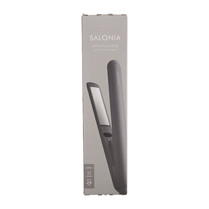 SALONIA サロニア スムースシャイン ストレートヘアアイロン 24mm グレー 美容家電...