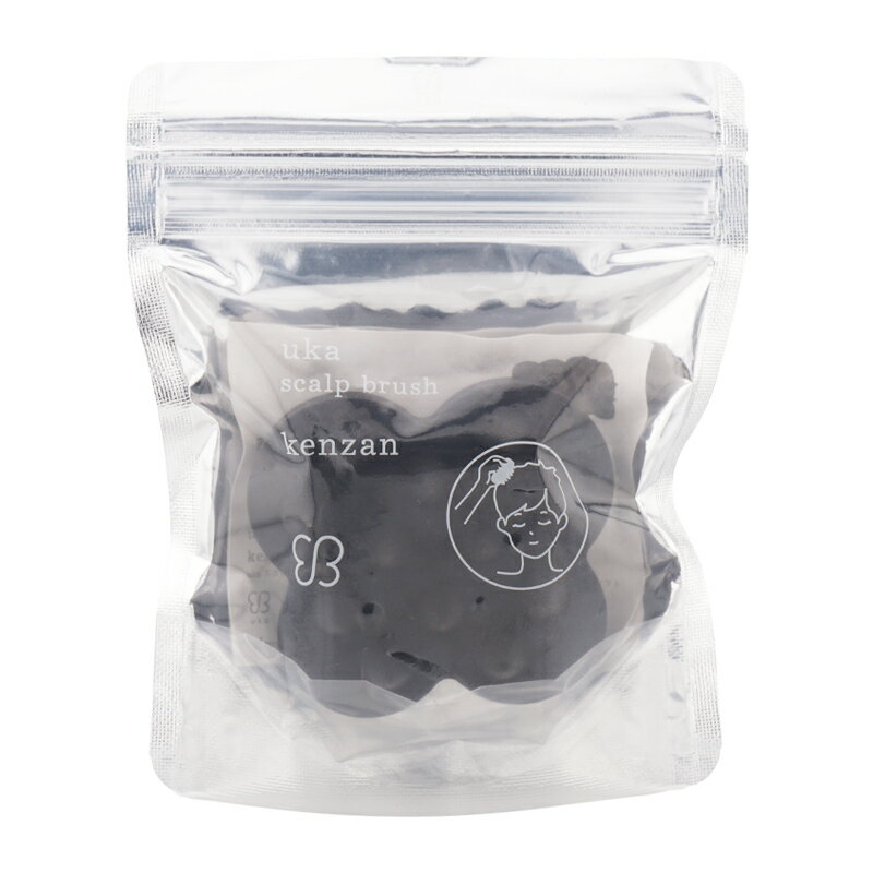 uka ウカ スカルプブラシ kenzan シリコン製頭皮用ブラシ ツボ押し ロングヘア 多毛 首肩の凝り 頭皮の硬さ[ギフトラッピング対応]
