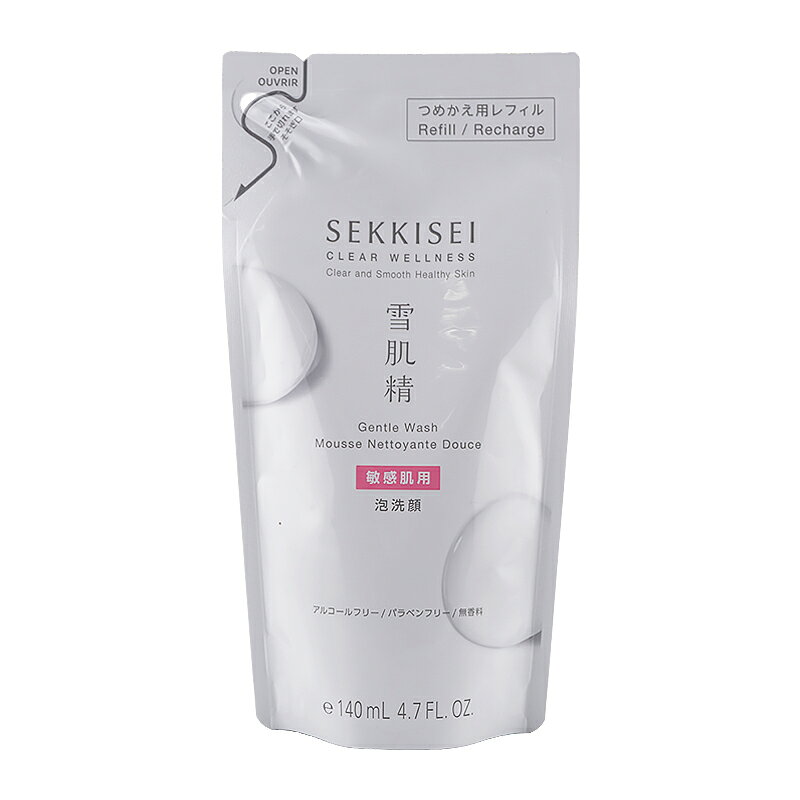 Rakuten - 雪肌精 クリアウェルネス ジェントル ウォッシュ つめかえ用 140mL 無香料 洗顔料 泡洗顔フォーム 詰め替え用 レフィル 低刺激[ギフトラッピング対応]