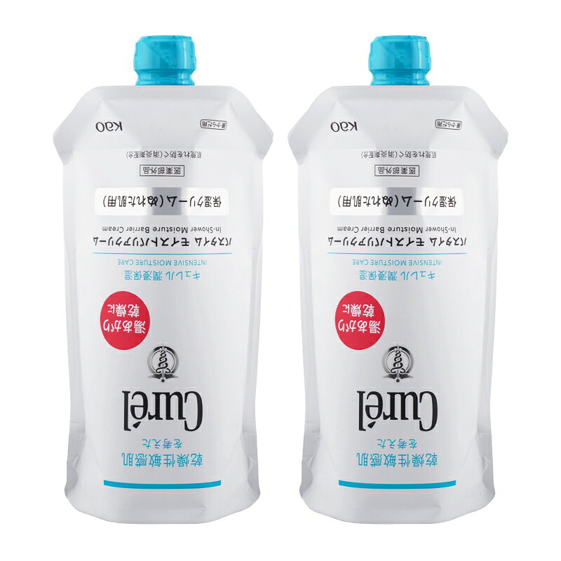 [2個セット]Curel キュレル バスタイム モイストバリアクリーム 310g つけかえ用 ぬれた肌用保湿クリーム 吊り下げパック[医薬部外品][ギフトラッピング対応