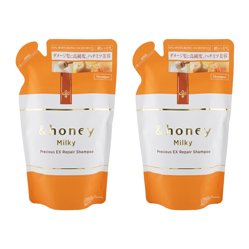 乐天商城 - [2個セット]&honey アンドハニーミルキー プレシャス EX リペアシャンプー1.0 385mL 詰替え アップルスウィートハニーの香り[ギフトラッピング対応]
