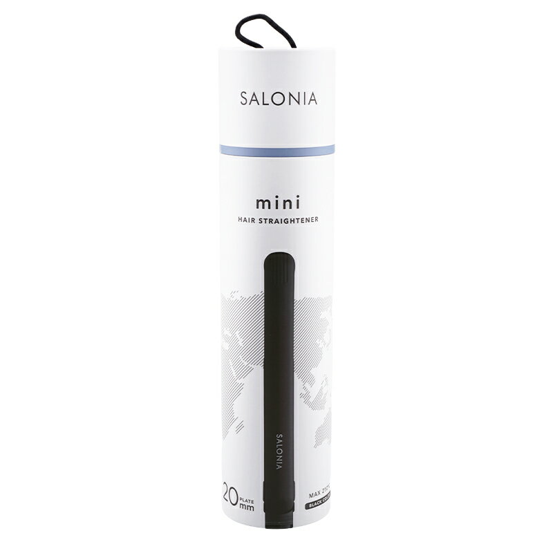 SALONIA サロニア ミニストレートヘアアイロン ブラック 20mm SL-010SB 専用耐熱ポーチ付き ギフトラッピング対応