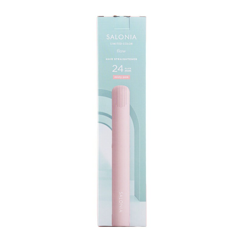 Rakuten - SALONIA サロニア ストレートアイロン ヘアアイロン 24mm ミスティピンク MAX230℃ セラミックコーティング [ギフトラッピング対応]