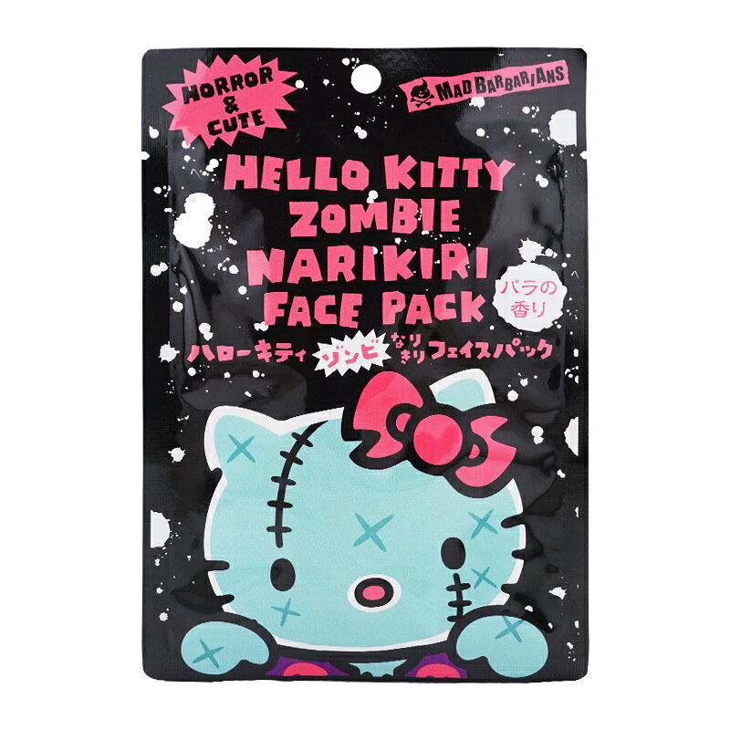 Rakuten - Sanrio サンリオ なりきりフェイスパック ハローキティ ゾンビ バラの香り 1枚入り 20mL 旅行[ギフトラッピング対応]