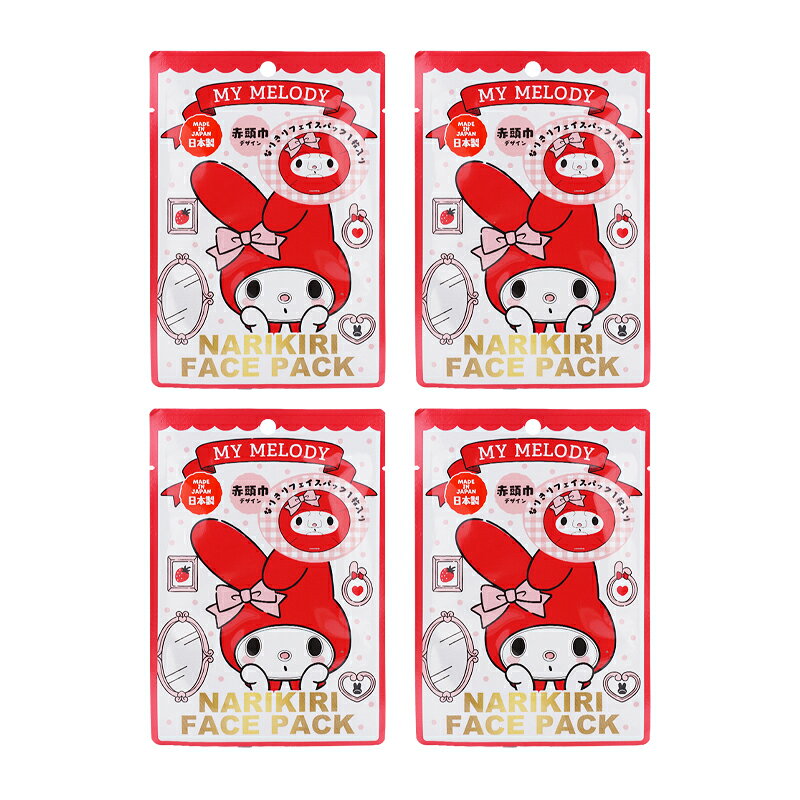 乐天商城 - [4個セット]Sanrio サンリオ なりきりフェイスパック マイメロディ 赤 バラの香り 1枚入り 20mL シートマスク 旅行[ギフトラッピング対応]