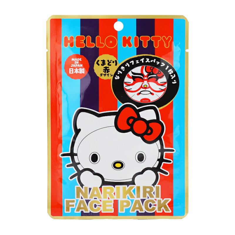 Rakuten - Sanrio サンリオ なりきりフェイスパック ハローキティ くまどり赤 バラの香り 1枚 20mL 旅行[ギフトラッピング対応]