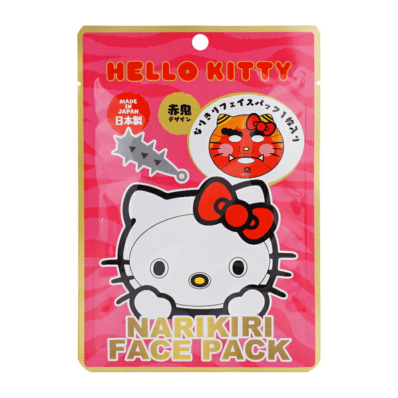 Rakuten - Sanrio サンリオ なりきりフェイスパック ハローキティ 赤鬼 バラの香り 1枚入り 20mL 旅行[ギフトラッピング対応]