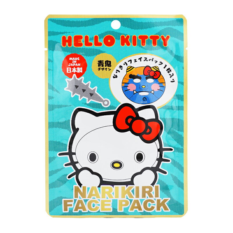 乐天商城 - Sanrio サンリオ なりきりフェイスパック ハローキティ 青鬼 バラの香り 1枚入り 20mL 旅行[ギフトラッピング対応]