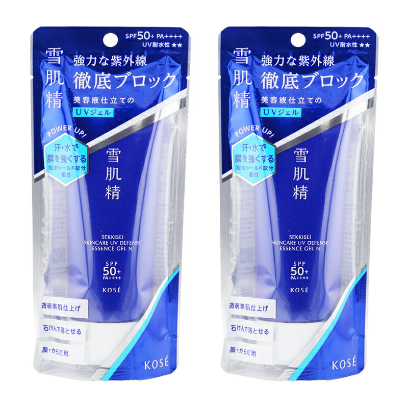 Sekkisei - [2個セット]雪肌精 スキンケア UV エッセンス ジェル N SPF50+ PA++++ 90g 日焼け止めジェル 顔・からだ用ウォータープルーフ [ギフトラッピング対応]