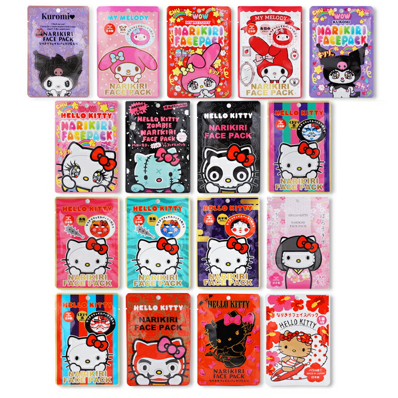 Rakuten - [16種類から選べる]Sanrio サンリオ なりきりフェイスパック ハローキティ クロミ マイメロディ バラの香り 1枚入り 20mL 旅行[ギフトラッピング対応]