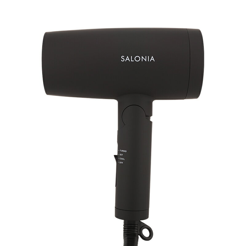 乐天商城 - SALONIA サロニア スピーディーイオンドライヤー ブラック ヘアドライヤー 大風量 ダメージ マイナスイオン機能[ギフトラッピング対応]