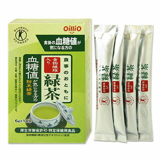 日清オイリオ　食事のおともに　食物繊維入り緑茶　6g×14包　OilliO