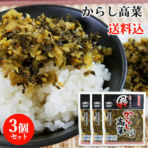 九州産高菜使用 粋からし高菜 150g×3個セット HACCP認定 若山食品 【送料無料(北海道除く)】
