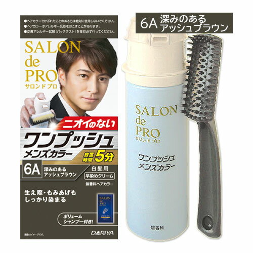 【6A 深みのあるアッシュブラウン】ワンプッシュ メンズカラー(白髪用) サロンドプロ(SALON de PRO) ダリヤ(DARIYA)