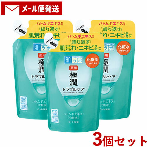 3個セット 薬用 極潤 スキンコンディショナー つめかえ用 170mL 詰め替え 詰替 肌ラボ ハダラボ HADALABO ロート製薬(ROHTO)【送料込】 1