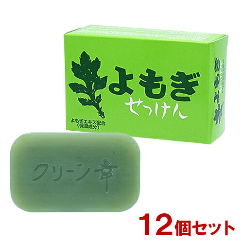 地の塩 ちのしお よもぎせっけん (化粧せっけん) 98g×12個セット 洗顔料 洗顔・全身用 固形石けん CHIN..