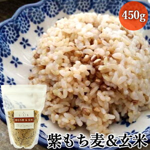 腹持ちの良い玄米にむらさきもち麦をブレンド むらさきもち麦＆玄米(約3合分) 450g らいむ工房