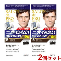 2個セット【5 自然な褐色】無香料 ヘアカラーメンズスピーディ (白髪用) サロンドプロ(SALON de PRO) ダリヤ(DARIYA)【送料込】