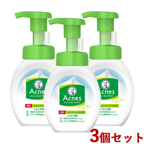 3個セット アクネス(Acnes) 薬用ふわふわな泡洗顔 160ml メンソレータム(Mentholatum) ロート製薬(ROHTO) 【送料込】