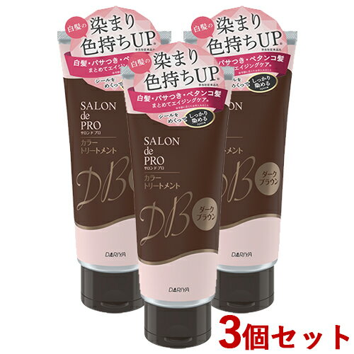 3個セット【ダークブラウン】カラートリートメント 180g サロンドプロ(SALON de PRO) ダリヤ(DARIYA)【送料無料】