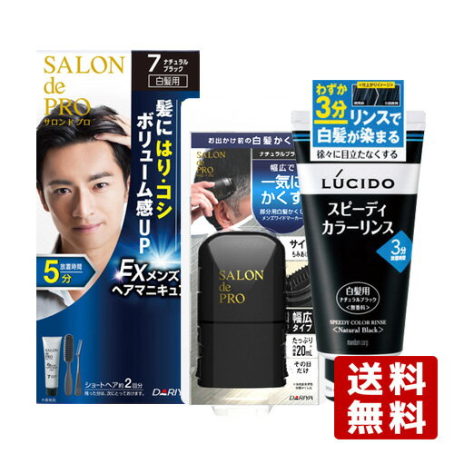 3種セット ルシード(LUCIDO) カラーリンス160g & サロンドプロ(SALON de PRO) メンズワイドマーカー20mL & ヘアマニキュア マンダム(mandom) ダリヤ(DARIYA)【送料無料】