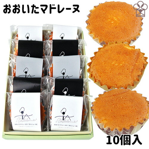 洋菓子とあんこのコラボレーション おおいたマドレーヌ 3種類セット 10個入り(吟醸黒あん4個・吟醸白あん4個・プレーン2個) 自家製吟醸餡 乳菓あん 九州大分...