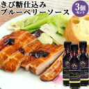 九州産 無添加 きび糖仕込みブルーベリーソース 120g×3個セット 保存料不使用 肉料理のソースやドレッシングに 手作りフルーツソース ベリージュファーム 送料込