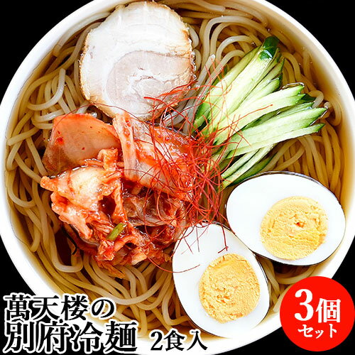 ご家庭で本格的なお店の味 別府冷麺 2食入り(麺100g×2/スープ40g×2/コチュジャン10g×2) 二人前 常温生麺 B級グルメ 萬天楼 マルナカ・フーズ