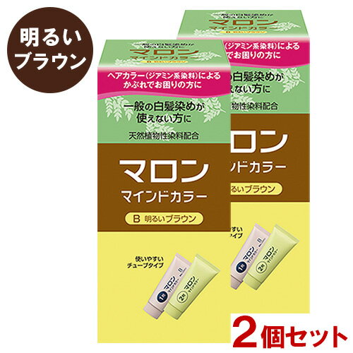 マロンマインドカラー B 明るいブラウン×2個セット 低刺激白髪染め チューブタイプ 天然植物性染料配合 シュワルツコフ ヘンケル【送料込】