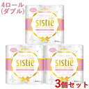 3個セット クリネックス(Kleenex) トイレットティシュー システィ(sistie) ハピネスピンク ダブル 4ロール トイレットペーパー 消耗品 日本製紙クレシア(Crecia)