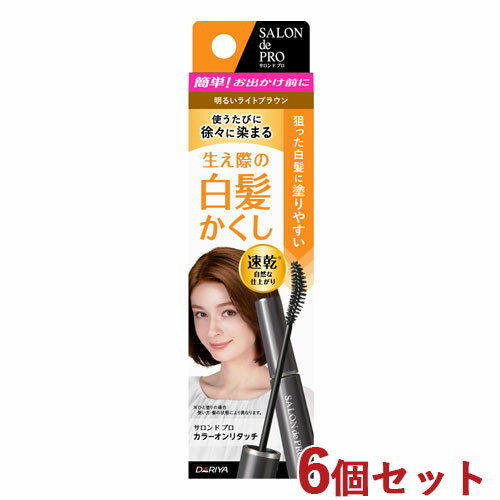 6個セット【明るいライトブラウン】カラーオンリタッチ 白髪かくしEX サロンドプロ(SALON de PRO) ダリヤ(DARIYA)【送料込】